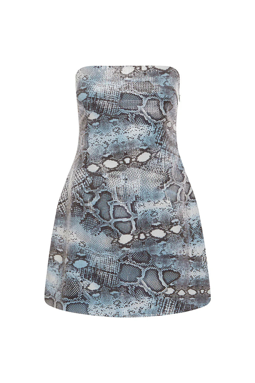 Ibiza Mini Dress - Steel Viper