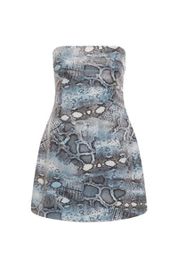 Ibiza Mini Dress - Steel Viper