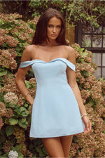 Load image into Gallery viewer, Ebony Mini Dress - Light Blue
