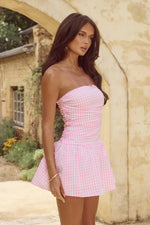 Load image into Gallery viewer, Sillian Mini Dress - Pink Gingham
