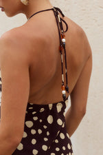 Load image into Gallery viewer, Salma Peplum Halter Top - Salma Spots
