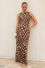Load image into Gallery viewer, Kai High Neck Maxi Dress - Salma Spots
