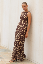 Load image into Gallery viewer, Kai High Neck Maxi Dress - Salma Spots
