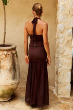 Load image into Gallery viewer, Nyra Low Waist Maxi Skirt - Chocolate
