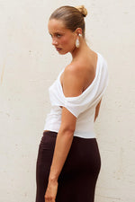 Load image into Gallery viewer, Marisa Off Shoulder Cowl Top - Off White
