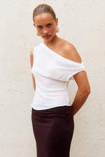 Load image into Gallery viewer, Marisa Off Shoulder Cowl Top - Off White
