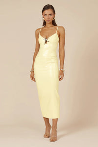 Benito Midi Dress - Lemon