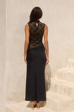 Load image into Gallery viewer, Casana High Neck Maxi Dress - Black
