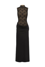 Load image into Gallery viewer, Casana High Neck Maxi Dress - Black
