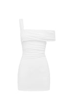 Load image into Gallery viewer, Larsen One Shoulder Mini Dress - White
