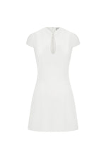 Load image into Gallery viewer, Vieno Keyhole Fitted Mini Dress - White
