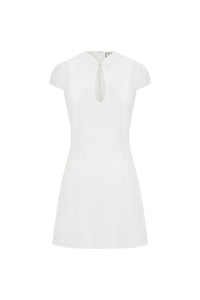 Vieno Keyhole Fitted Mini Dress - White