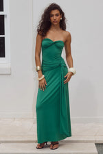 Load image into Gallery viewer, Toulouse Strapless Maxi Dress - Green
