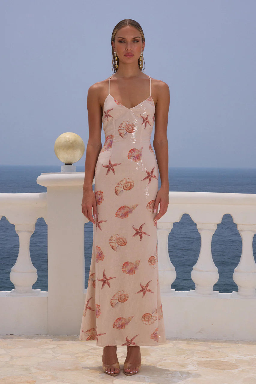 Niyah Maxi Dress - Sand Seashell