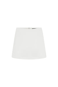 Vieno Fitted Mini Skort - White