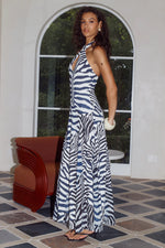 Load image into Gallery viewer, Sahara Keyhole Halter Maxi Dress - Sahara Black
