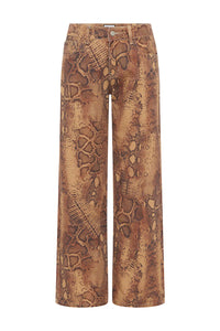 Zavier Straight Leg Jeans - Tan Viper
