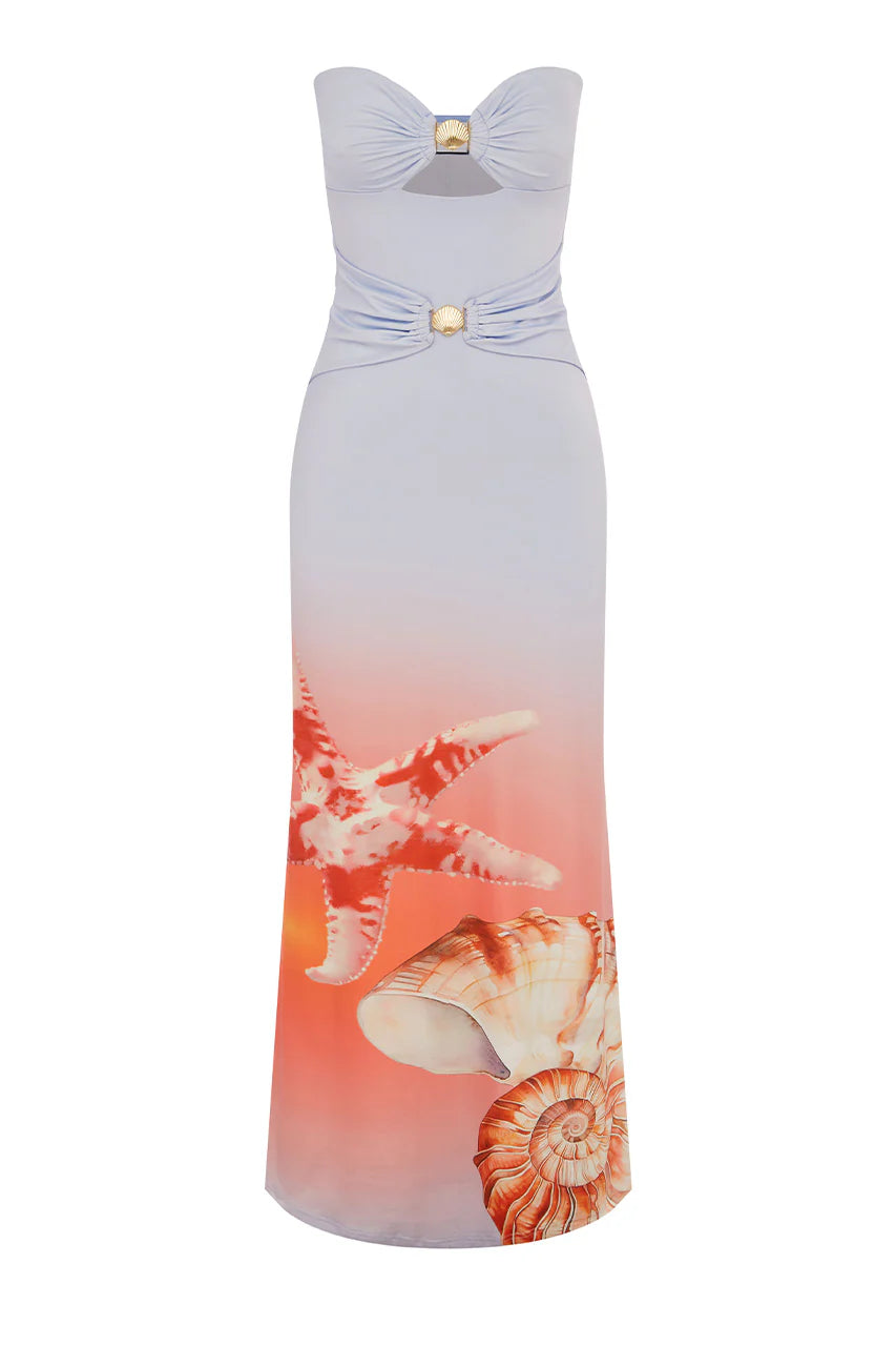 Kleo Maxi Dress - Ice Blue Ombre