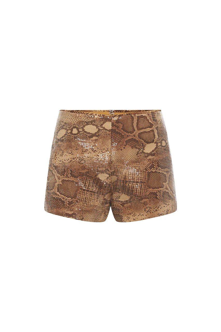 Zavier Mini Shorts - Tan Viper