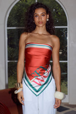 Load image into Gallery viewer, Tanah Head Scarf - Red/Green
