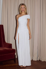 Load image into Gallery viewer, Larsen One Shoulder Maxi Dress - White
