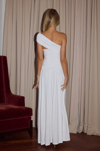 Larsen One Shoulder Maxi Dress - White