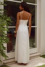 Load image into Gallery viewer, Unity Low Plunge Maxi Dress - White
