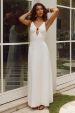 Load image into Gallery viewer, Unity Low Plunge Maxi Dress - White
