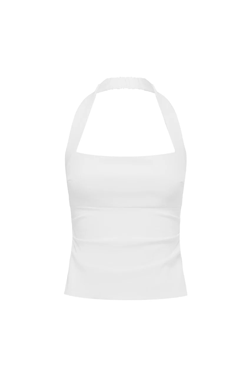 Parker Halter Top - White