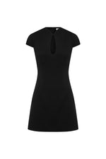 Load image into Gallery viewer, Vieno Keyhole Fitted Mini Dress - Black

