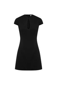 Vieno Keyhole Fitted Mini Dress - Black
