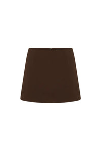 Vieno Fitted Mini Skort - Bitter Chocolate