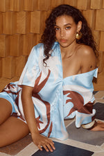 Load image into Gallery viewer, Alara Short Sleeve Shirt - Rina Blue
