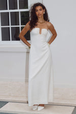 Load image into Gallery viewer, Martha Strapless Maxi Dress - White
