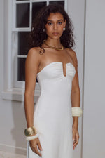 Load image into Gallery viewer, Martha Strapless Maxi Dress - White
