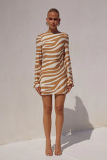 Load image into Gallery viewer, Paulie Mini Dress - Tan
