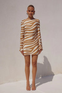 Paulie Mini Dress - Tan