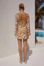 Load image into Gallery viewer, Paulie Mini Dress - Tan
