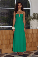 Load image into Gallery viewer, Martha Strapless Maxi Dress - Green
