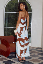 Load image into Gallery viewer, Rihanna Strapless Maxi Dress - Rina Blue
