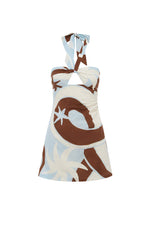 Load image into Gallery viewer, Rihanna Knot Halter Mini Dress - Rina Blue
