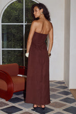Load image into Gallery viewer, Martha Strapless Maxi Dress - Chocolate
