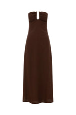 Load image into Gallery viewer, Martha Strapless Maxi Dress - Chocolate
