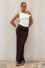 Load image into Gallery viewer, Esma Low Waist Maxi Skirt - Chocolate
