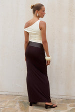 Load image into Gallery viewer, Esma Low Waist Maxi Skirt - Chocolate
