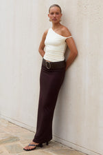Load image into Gallery viewer, Esma Low Waist Maxi Skirt - Chocolate
