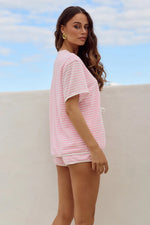 Load image into Gallery viewer, Zoey Multi Tie Top - Pink/White
