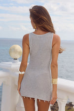 Load image into Gallery viewer, Ariya Sleeveless Mini Dress - Silver Metallic

