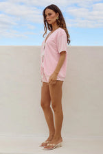 Load image into Gallery viewer, Zoey Multi Tie Top - Pink/White
