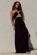Load image into Gallery viewer, Maia Halter Maxi Dress - Black
